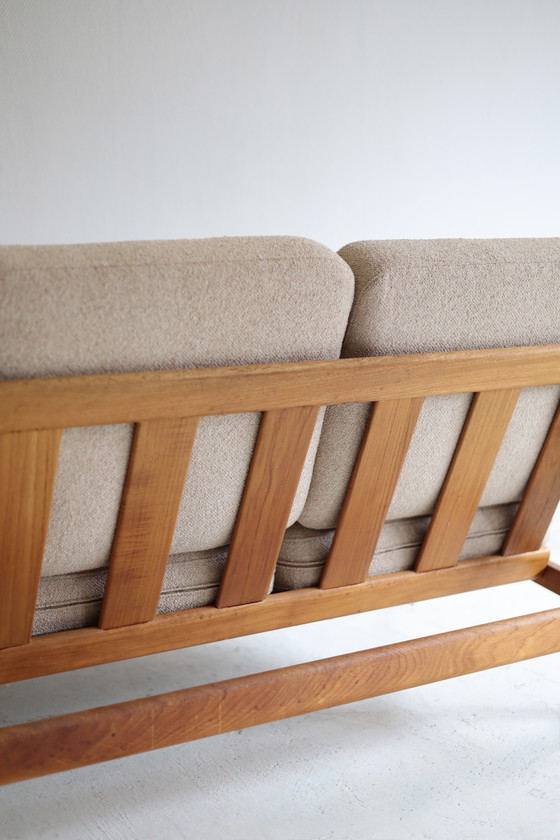 Divano vintage a 2 posti, Arne Wahl Iversen, anni '50/'60, rivestito di nuovo. – Divani 2 posti, Wood, Textile (photo 6 of 7)