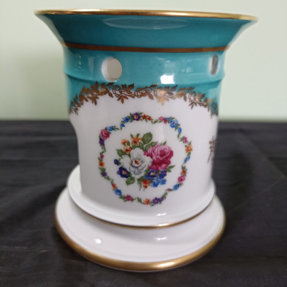 Wunderschöne antike Porzellan-Teekanne auf Réchaud – Pariser Eleganz von Pillivuyt – Geschirr, Ceramic (photo 11 of 14)