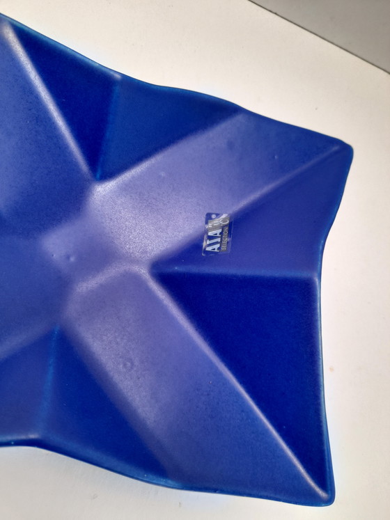 Image 1 of Asa Selection origami-style valet tray in bright blue