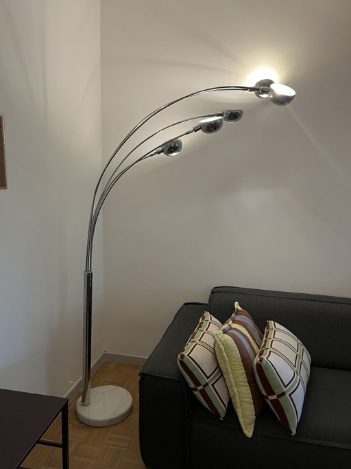 Floor Lamp Marble and Chrome-Plated Steel – vloerlampen