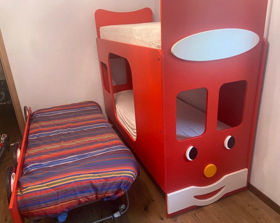 Image 1 of Ik verkoop een uniek stapelbed, gemaakt door een timmerman.