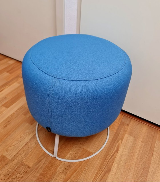 Image 1 of Cascando pouf hocker model Paddy azure blue good condition
