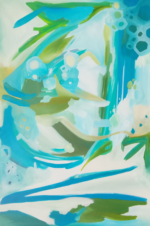 Acrylic Painting #Verde 150x100cm – schilderijen tekeningen, Canvas (photo 2 of 15)