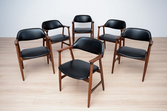 Eetkamerset uit het midden van de jaren 60, 6 Carlton fauteuils van Låte Møbelfabrikk en uitschuifbare tafel (photo 13 of 24)