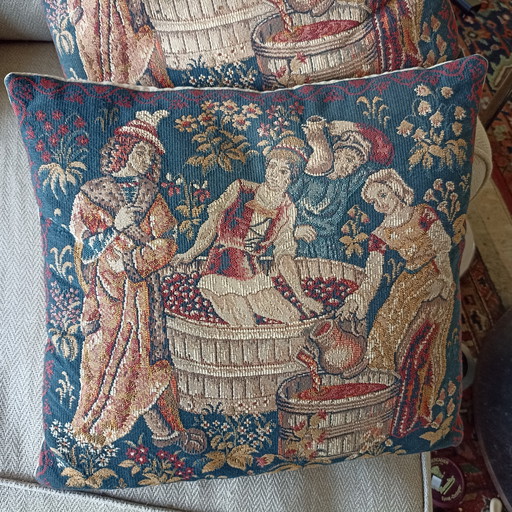 Esclusivo set di arazzi in 7 pezzi "Le Chant de la Vigne" – Marc Waymel (1988) – 66% lana