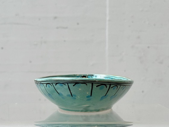 Image 1 of Hand-painted ceramic bowl by Azouz Kharraz, 1980s