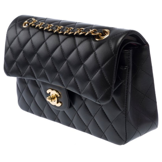 Image 1 of CHANEL Timeless/Classique Tasche aus schwarzem Leder - 103505