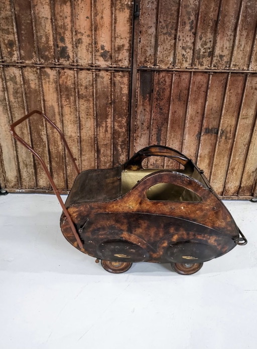 Antique iron wheelchair
