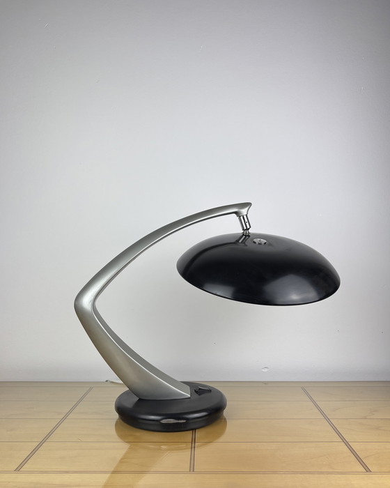 Image 1 of Brutalist Fase Boomerang 64 Table Lamp by Luis Pérez de la Oliva 1960s-1970s Desktop Lamp, Mid-Century, Space Age, Industrial De