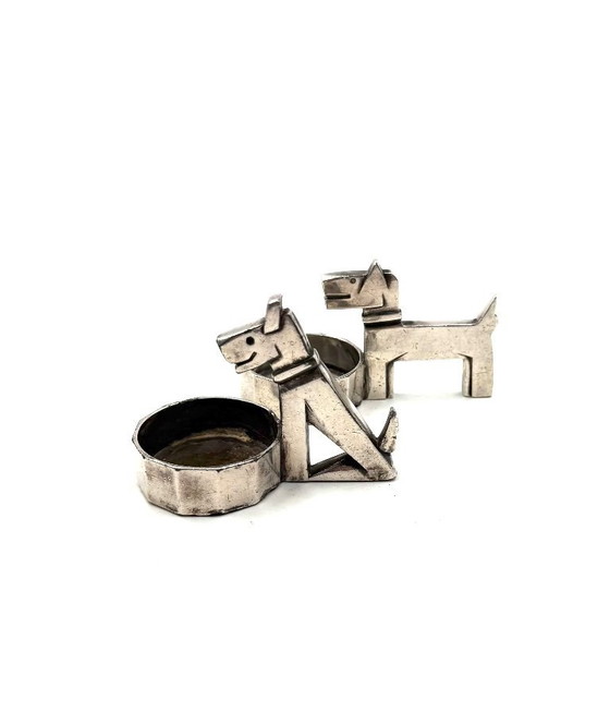 Image 1 of Art Deco silver-plated Ric & Mac Salt & Pepper, Edouard Marcel Sandoz, Gallia Christofle, France 1930s
