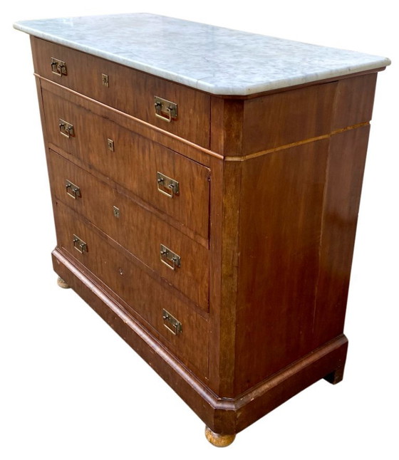 Image 1 of Commode à 4 tiroirs bateau marine militaire vintage