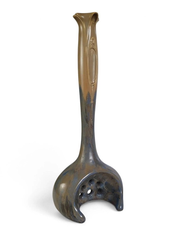 Art Nouveau vase in flamed glazed stoneware — Pierrefonds – Porcelain (photo 5 of 15)