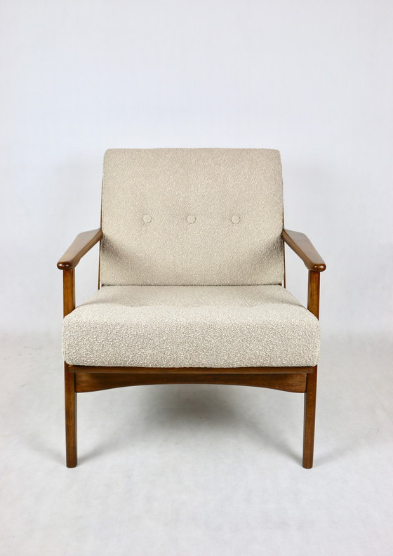 Image 1 of Vintage Danish Beige Boucle Loop Chair, 1970s - Set of 2