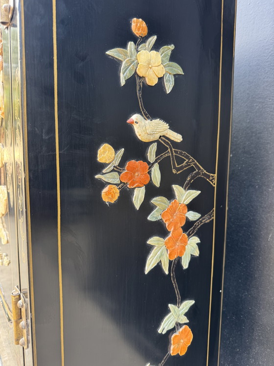 Vintage Tianjin gelakte Chinese meubels – High boards, Wood, Stone (photo 5 of 15)