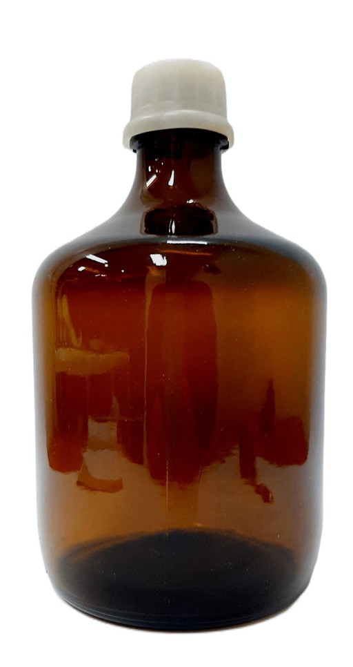 Vintage Large Amber Glass Chemistry/Apothecary Bottle