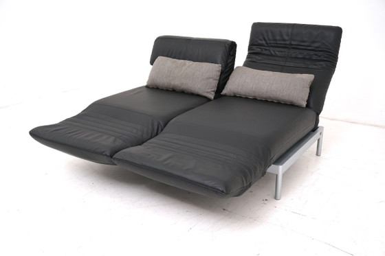 Divano letto in pelle nera, Rolf Benz, Divani letto, Metallo, Nero, Modern (foto 6 di 15)