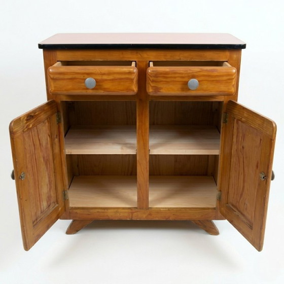 Image 1 of Commode Mado vintage Terra Cotta et chêne clair, années 1960