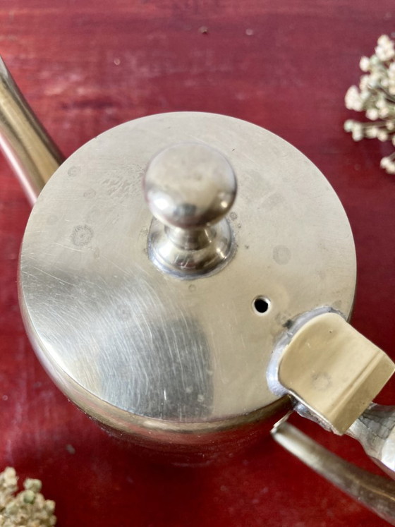 Antikes versilbertes Tee- und Kaffeeservice im Art-Deco-Stil – Tischdekoration, Metal (photo 14 of 18)