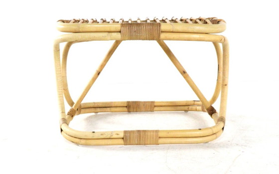 Poggiapiedi e pouf vintage in rattan (photo 10 of 11)