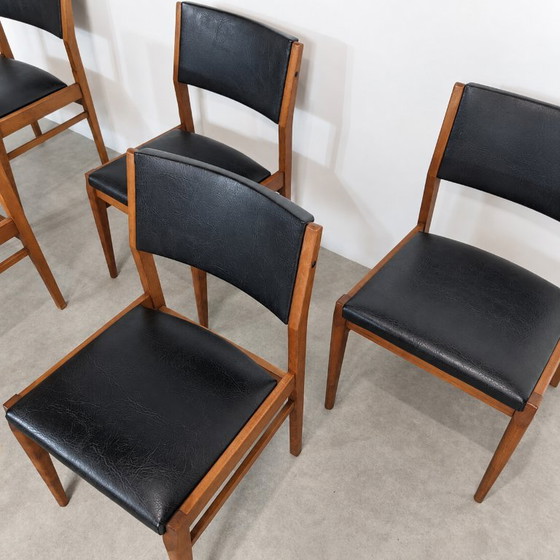 Ensemble de 6 chaises de salle à manger scandinaves vintage – Années 60 – Mid-Century – Wood (photo 6 of 11)