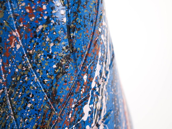 Image 1 of Blue ceramic vase, Danish design, 1970s, made in Denmark