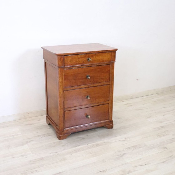 Image 1 of Antike kleine Kommode aus Kirschholz, Italien, 19. Jahrhundert