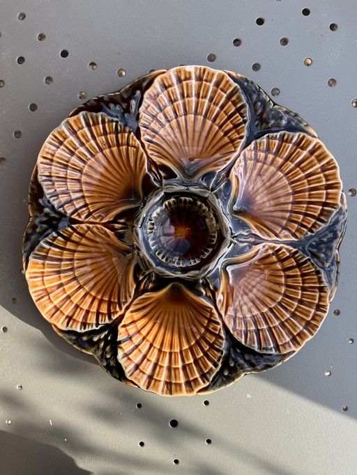 Oyster plate Sarreguemine