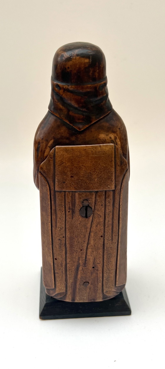 Image 1 of Handgeschnitzter Holz-Nussknacker in Form eines Mönchs – ca. 22 cm – frühes bis mittleres 20. Jahrhundert