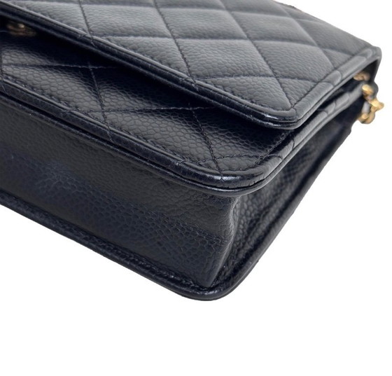 Image 1 of Chanel wallet on chain caviar