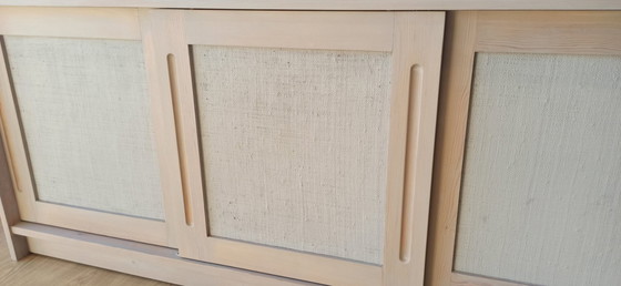 Image 1 of Scandinavian woden long sideboard. 