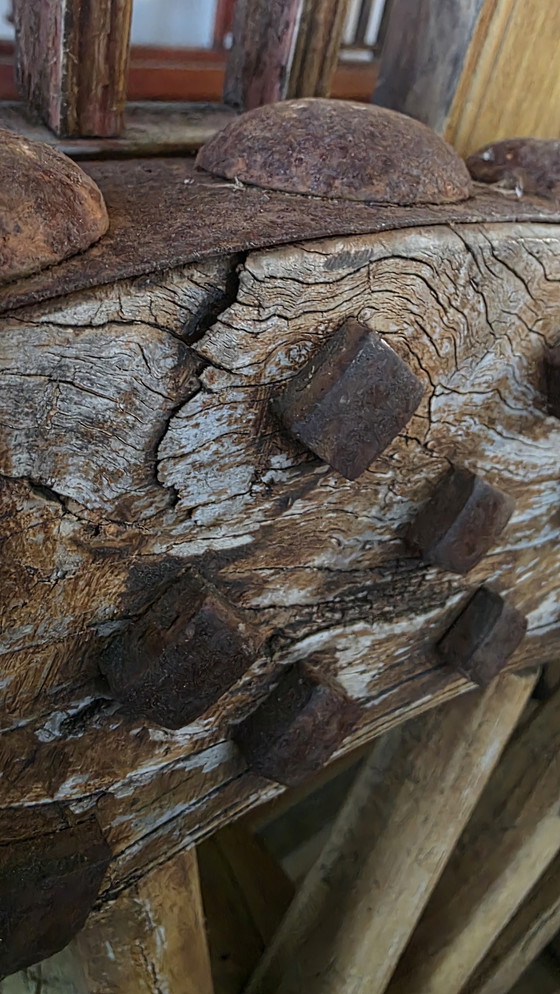 Image 1 of Antica portantina cinese palanchino con ruote, circa 1900