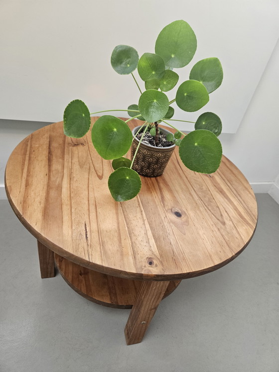 Image 1 of Vintage Scandinavian solid pine side table