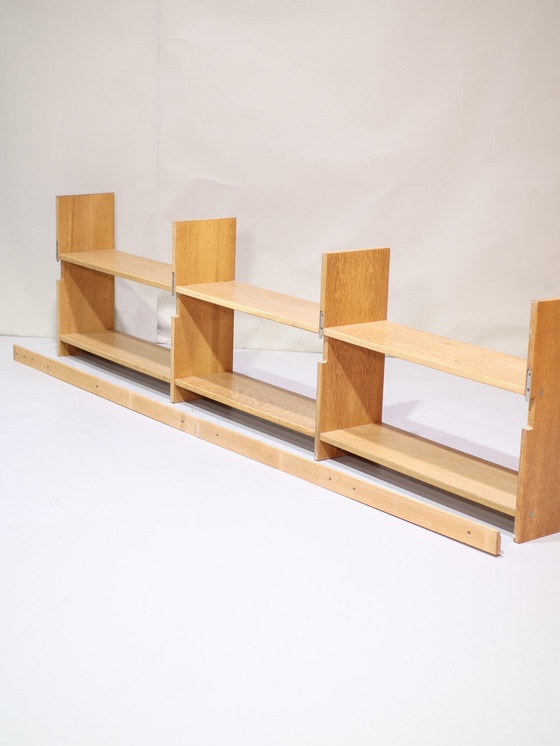 Image 1 of Eiken Wandsysteem Wandplanken Deens Vintage