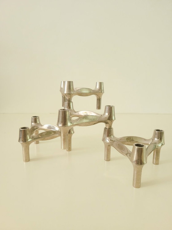 Image 1 of Vintage modular candelabra by Fritz Nagel & Ceasar Stoffi for Stoff & Nagel BMF 1971