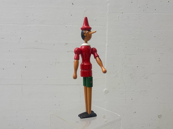 Image 1 of Pinocchio wooden figure, 1950s