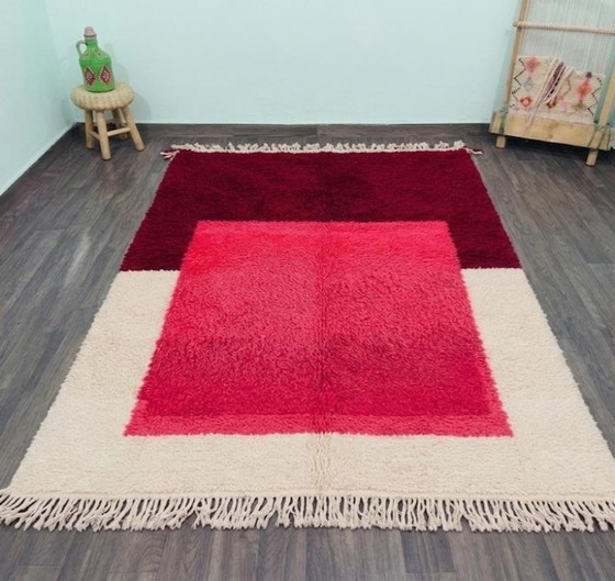 Image 1 of Tapis bérbere artisanal marocain en laine 250cmx150cm 