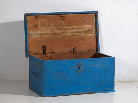 Antique blue chest (c.1920) #40 – Chest of drawers (photo 12 of 40)