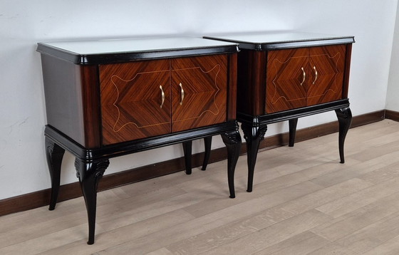 Image 1 of Art Deco bedside tables "Vanity" from the land of the sun (Castrocaro Terme)