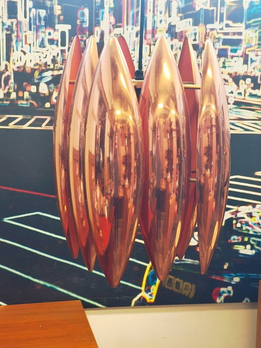 Fog und morup, Kupfer Deckenleuchte, Modell Kastor. Design jo Hammerborg, Dänemark