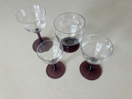 Serie de copas Kristalunie Maastricht, diseño de W.J. Rozendaal