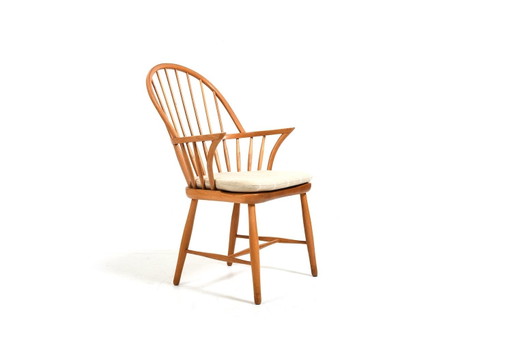 Sedia Windsor Fh38 di Frits Henningsen in rovere, anni '60
