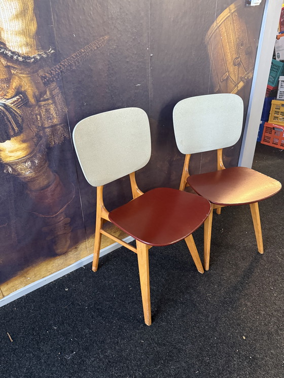 Image 1 of Dining room chairs vintage 60s 2 pieces