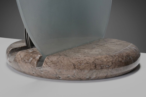 Image 1 of Lampade da tavolo in marmo e vetro di Bruno Gecchelin per Skipper, Italia, anni '70