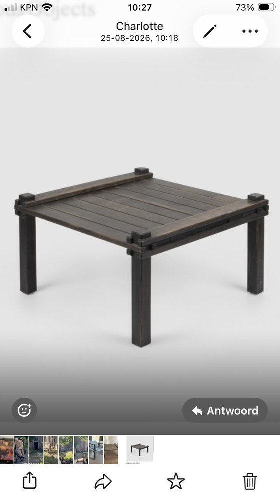 Gerard Lange Coffee Table + 2 Armchairs – Wood (photo 5 of 5)