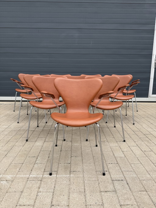 10 Fritz Hansen series 7 Vlinderstoelen Arne Jacobsen 10/10!