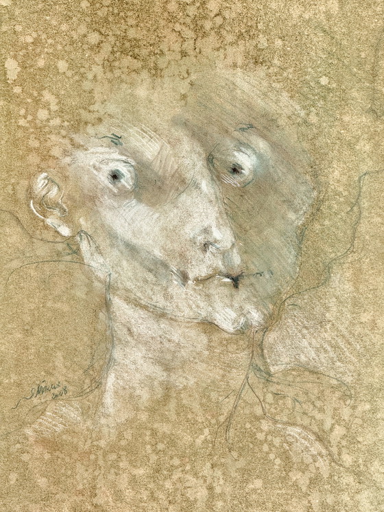 Image 1 of Robert Detheux - Der Frühling - surrealistisches Traum-Pastell