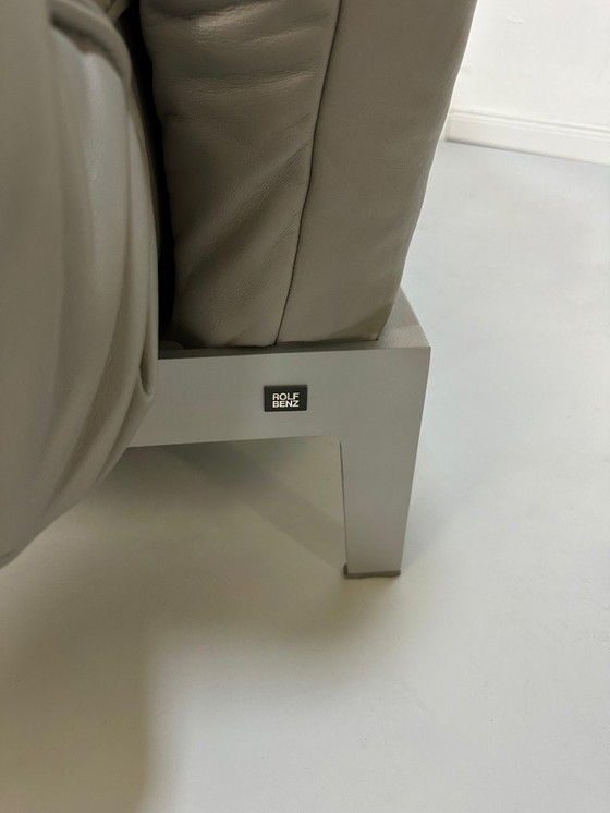 Image 1 of Rolf Benz Mera 386 Sofa Leather Grey Designer Couch Daybed