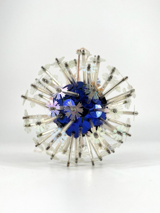 Vintage Space Age Ornament – Blue – 1960s – Boxed