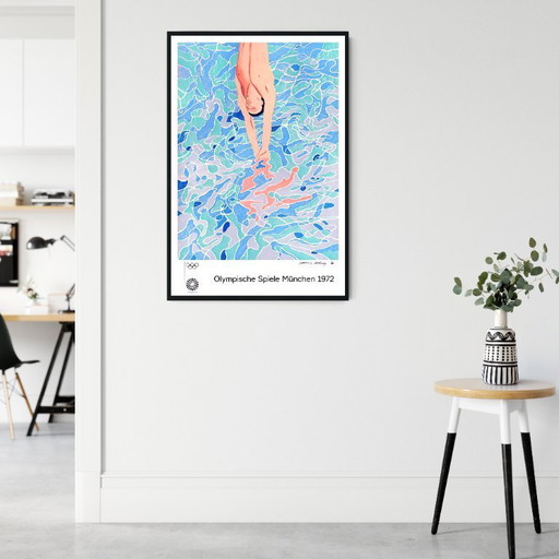 The Diver - David Hockney - Le plongeur - Affiche 60 × 90 cm