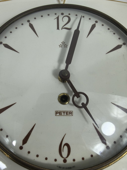 Vintage Peter wandklok – jaren 50 – mid-century
